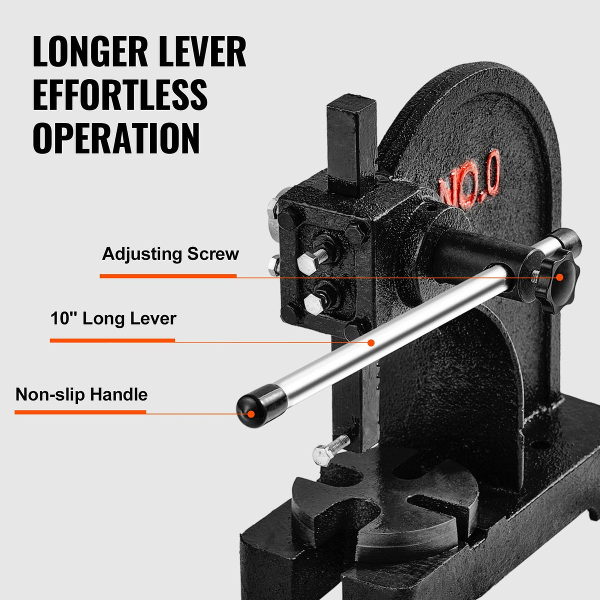 Arbor Press, 0.5 Ton Manual Arbor Press, 11.68" Maximum Height, Cast Iron Heavy-duty Manual Desktop Arbor Press, Precision Hand Press for Stamping, Bending, Stretching, Forming