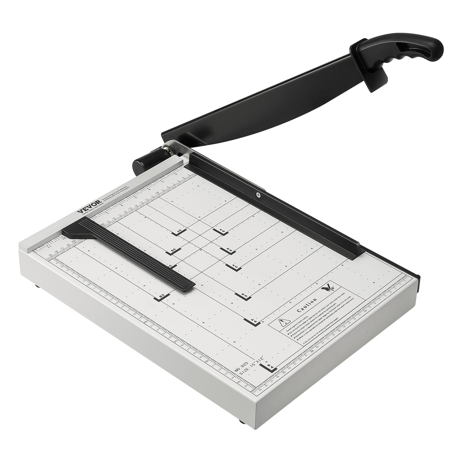 Paper Cutter, Guillotine Trimmer, 381 mm Cut Length, 16 Sheets Capacity, Heavy Duty Guillotine Paper Cutter with Guard Rail/Blade Lock for Cardstock/Cardboard, Paper Trimmer for Home Office