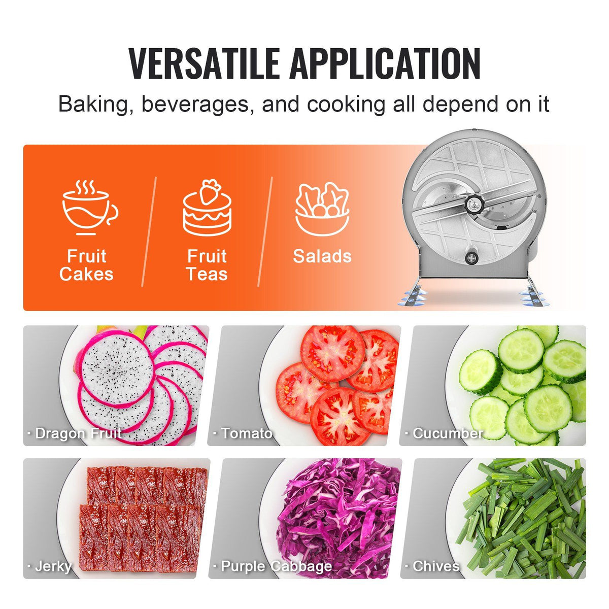 Manual Vegetable Fruit Slicer, 0-0.5"/0-12mm Thickness Adjustable Commercial Slicer Machine, Stainless Steel Food Cutter Slicing Machine with 2 Spare Blades, for Potato, Cucumber, Lemon, Tomato