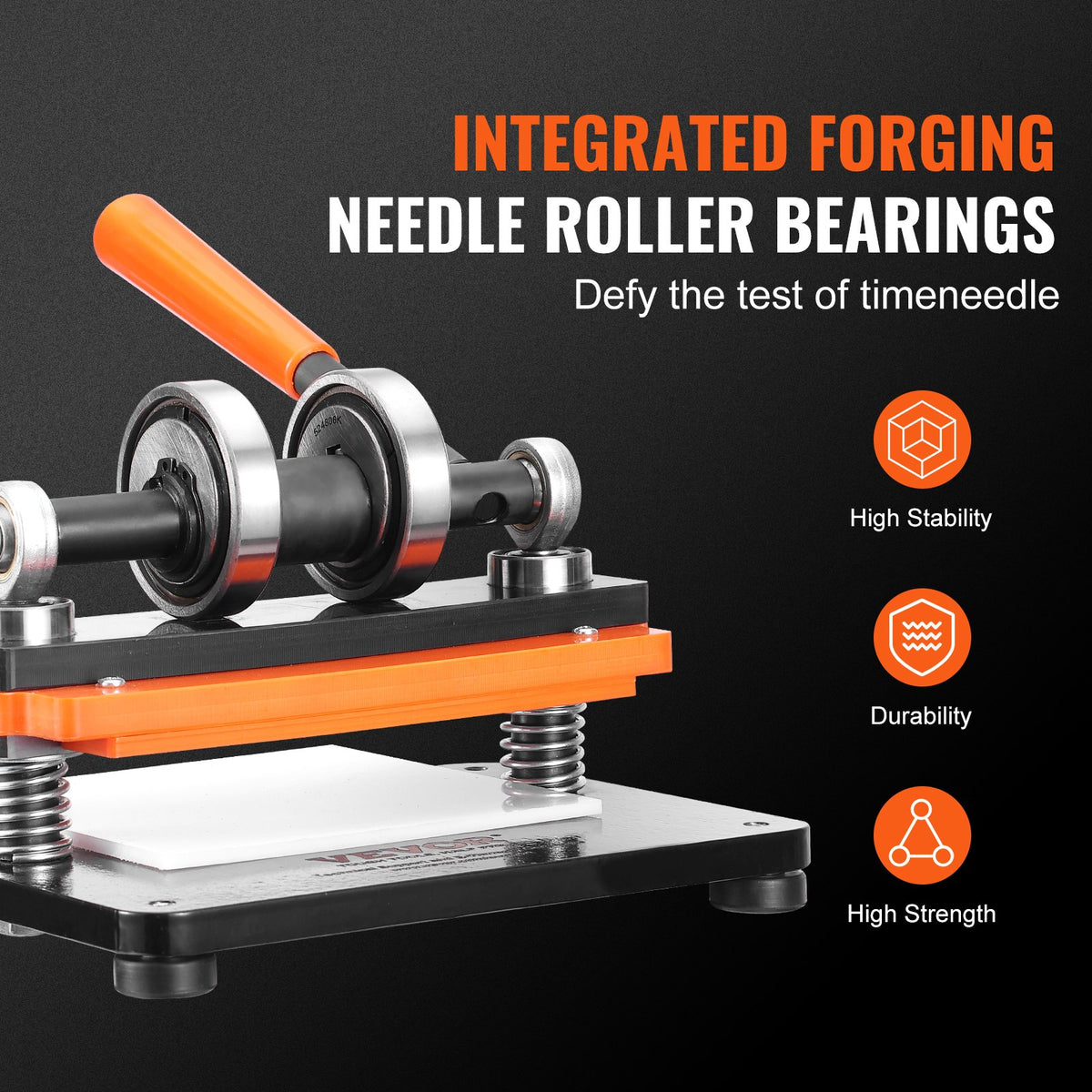 Leather Cutting Machine, 7.1 x 3.9 in Embossing Plate Manual Die Cutter, 0.47 in Pressure Stroke Leather Embossing Machine, Dual Guide Shafts Die Cut Machine for Various of Materials