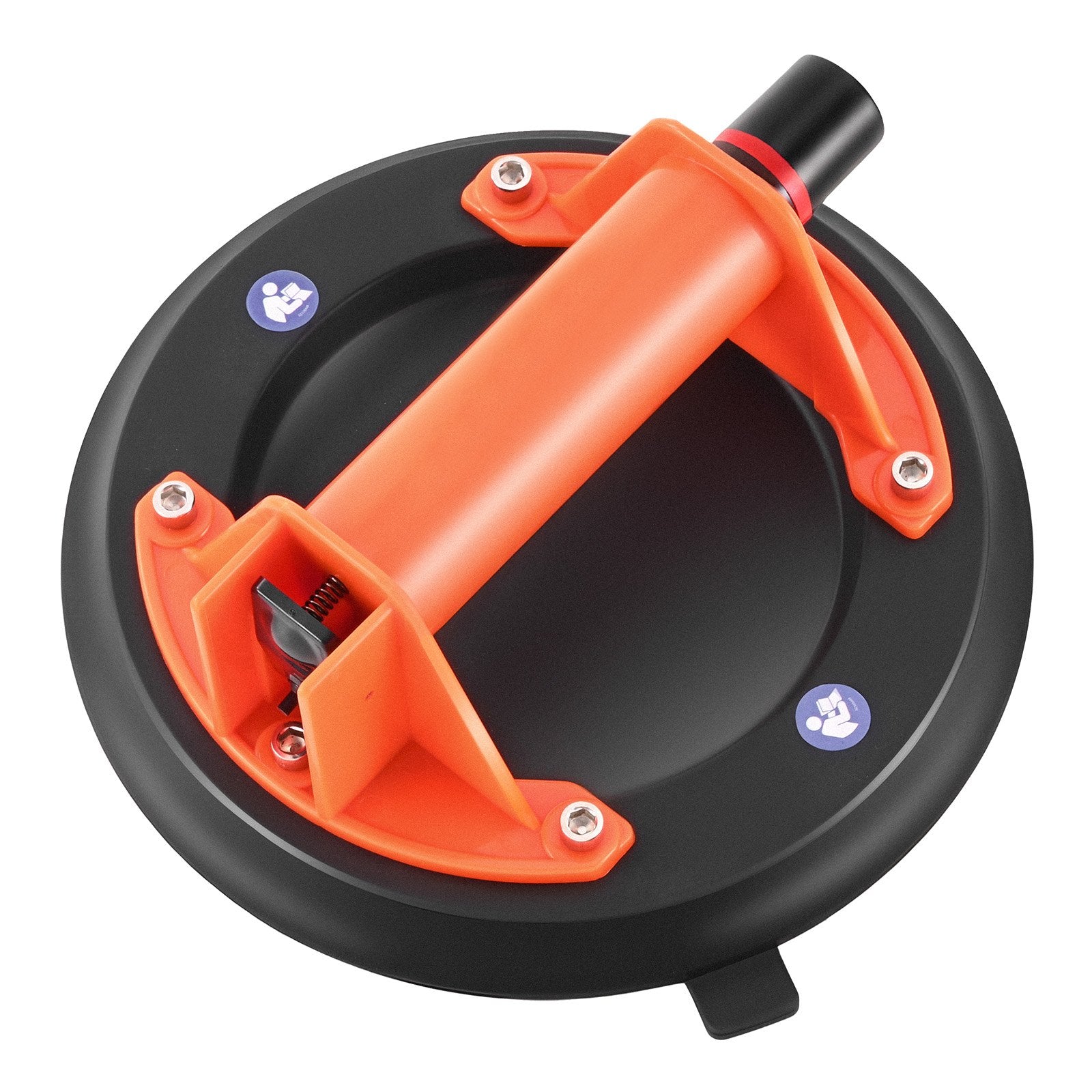 Vacuum Suction Cup, 203 mm Vacuum Glass Lifter with ABS Handle, 180 kg Max Lifting Capacity Tile Suction Cup Tool with Carrying Case for Lifting Large Tile, Granite, Drywall, Windows (1-Pack)