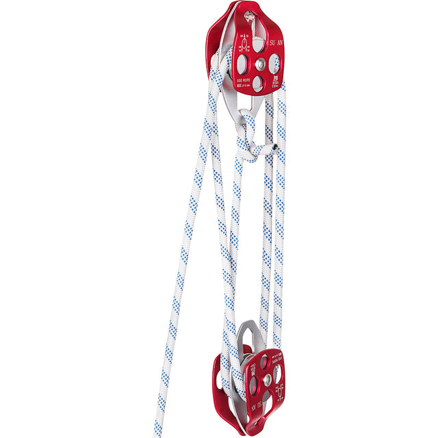 Twin Sheave Block 1/2in x 200ft Rope 30-35kN