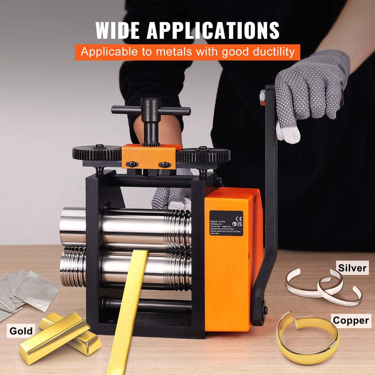 Rolling Mill, 3"/76 mm Jewelry Rolling Mill Machine, - V952-SHYYPJ3H10000SGWWV0