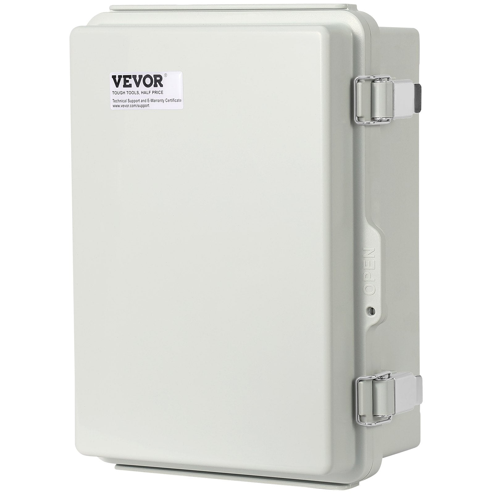 Outdoor Electrical Junction Box, 430 x 330 x 180 mm, ABS Plastic Electrical Enclosure Box with Hinged Cover Stainless Steel Latch, IP67 Dustproof Waterproof for Outdoor Electrical Projects, 17 x 13 x 7 inch