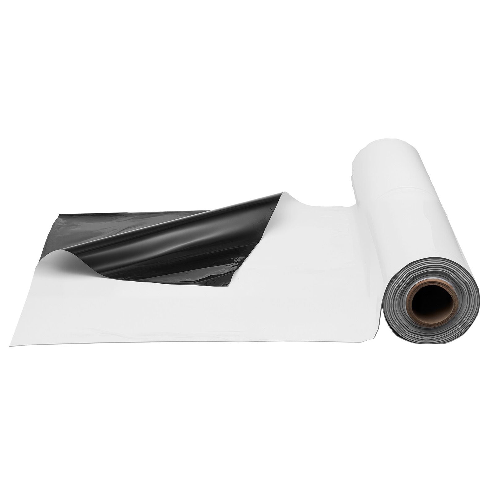 6Mil Plastic Sheeting Roll 10 x 100 FT Heavy Duty Film Black & White
