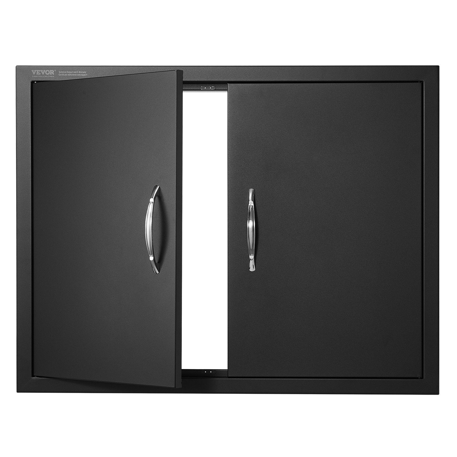 BBQ Access Door, 788x610 mm Double Outdoor Kitchen Door, Cold Plate Flush Mount Door, Wall Vertical Door with Handles, for BBQ Island, Grilling Station, Outside Cabinet