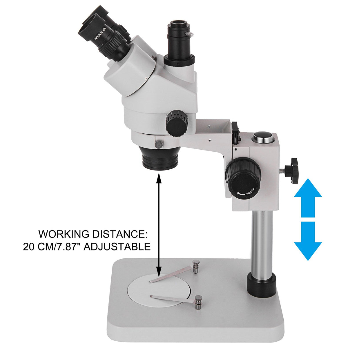 3.5X-90X Trinocular Stereo Microscope w/Pillar Stand Biological Reliable Lab