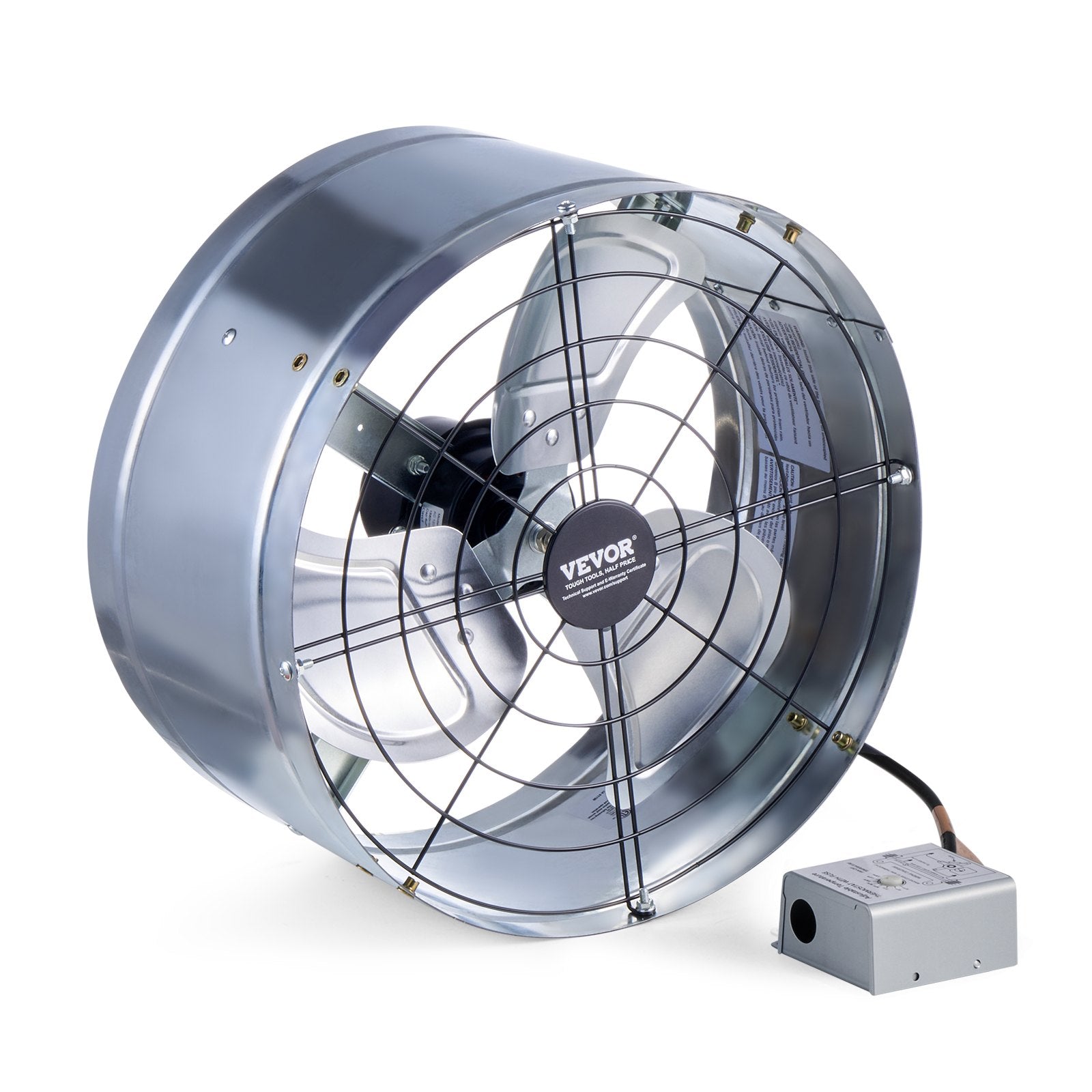 380 mm Gable Mount Fan 1300 CFM Attic Vent Fan with Adjustable Thermostat