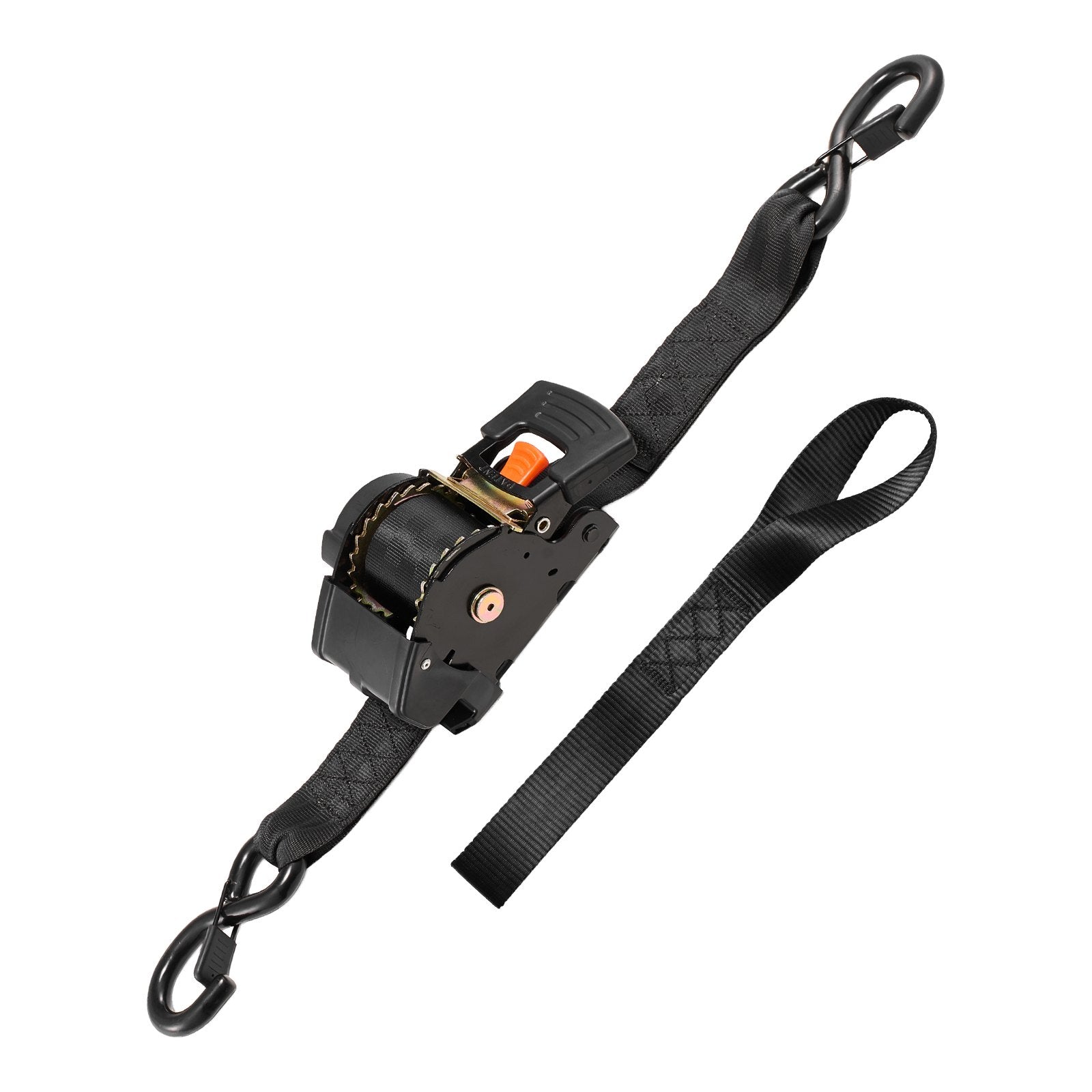 Retractable Ratchet Straps, 50.8 mm x 3 m, Tie Down Straps with S Hooks, 1375 kg Break Strength, 2 Soft Loops, Tie Down Ratcheting for Moving, Trailers, Motorcycles, Kayaks, Car Roof, 2 Pack
