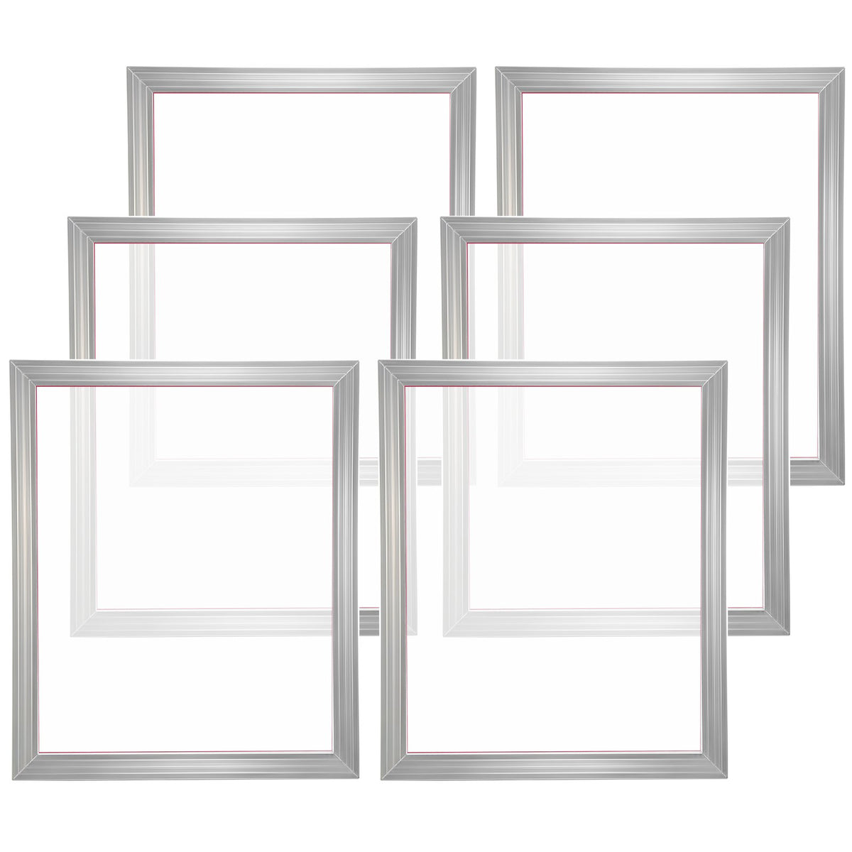 Screen Printing Kit, 6 Pieces Aluminum Silk Screen Printing Frames, 20x24inch Silk Screen Printing Frame with 160 Count Mesh, High Tension Nylon Mesh and Sealing Tape for T-shirts DIY Printing
