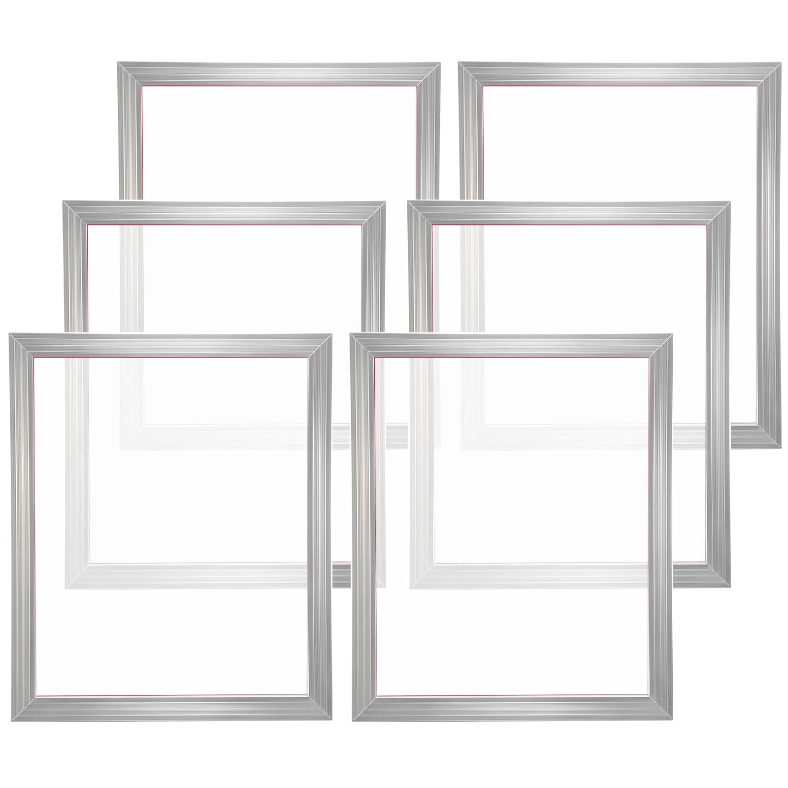 Screen Printing Kit, 6 Pieces Aluminum Silk Screen Printing Frames, 20x24inch Silk Screen Printing Frame with 160 Count Mesh, High Tension Nylon Mesh and Sealing Tape for T-shirts DIY Printing