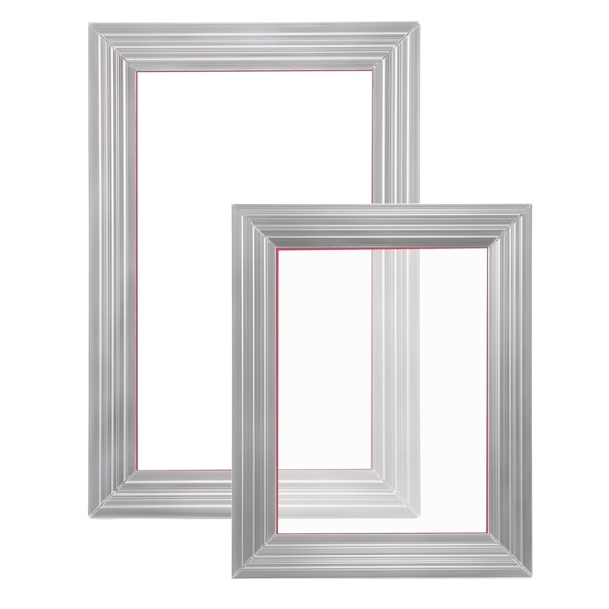 Screen Printing Kit, 2 Pieces Aluminum Silk Screen Printing Frames20.3 x 25.4/25.4 x 35.6cm 110 Count Mesh, 2 Tapes and Screen Printing Squeegees and Transparency Films for T-shirts DIY