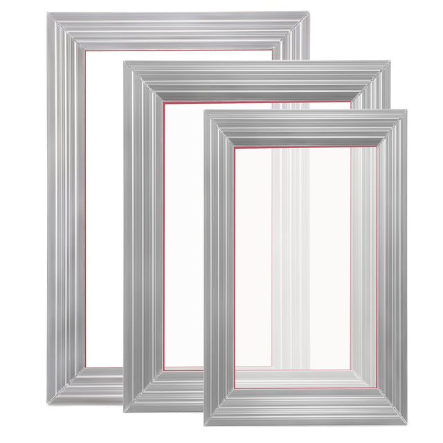 3pc Aluminum Screen Printing Frames 110 Mesh Squeegees Glitters