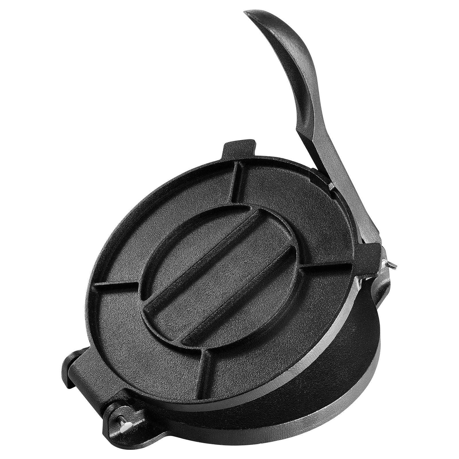 Tortilla Press, 250mm Tortilla and Roti Maker, Cast Iron Heavy Duty Tortilladora Press, Pre-Seasoned Pataconera Maker with 100 Pcs Parchment Paper, Dough Maker for Flour Tortilla, Tawa, Silver