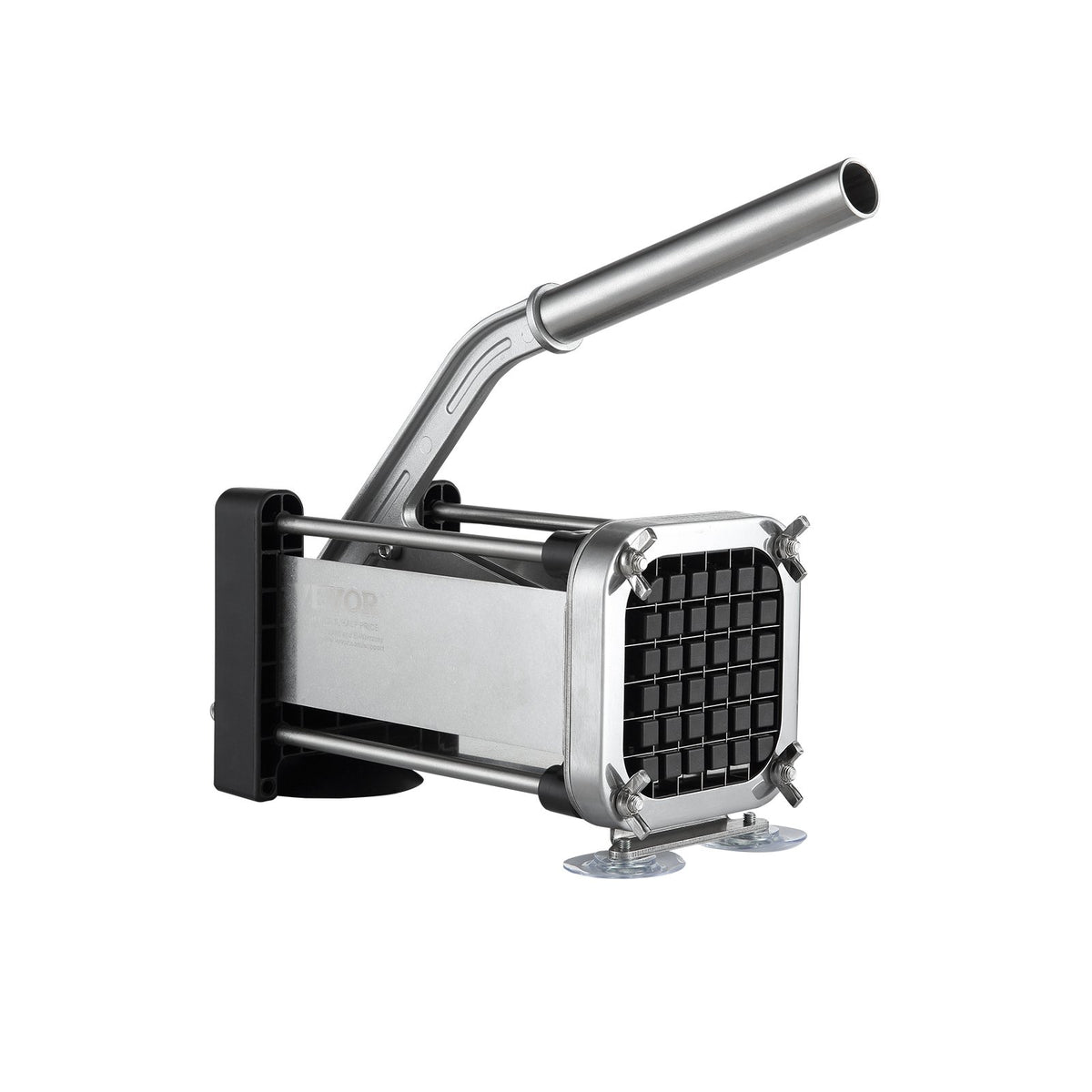 French Fry Cutter, Potato Slicer with 1/2-Inch and 3/8-Inch Stainless Steel Blades, Manual Potato Cutter Chopper with Suction Cups, Great for Potato, French Fries, Cucumber, Vegetables, Carrot
