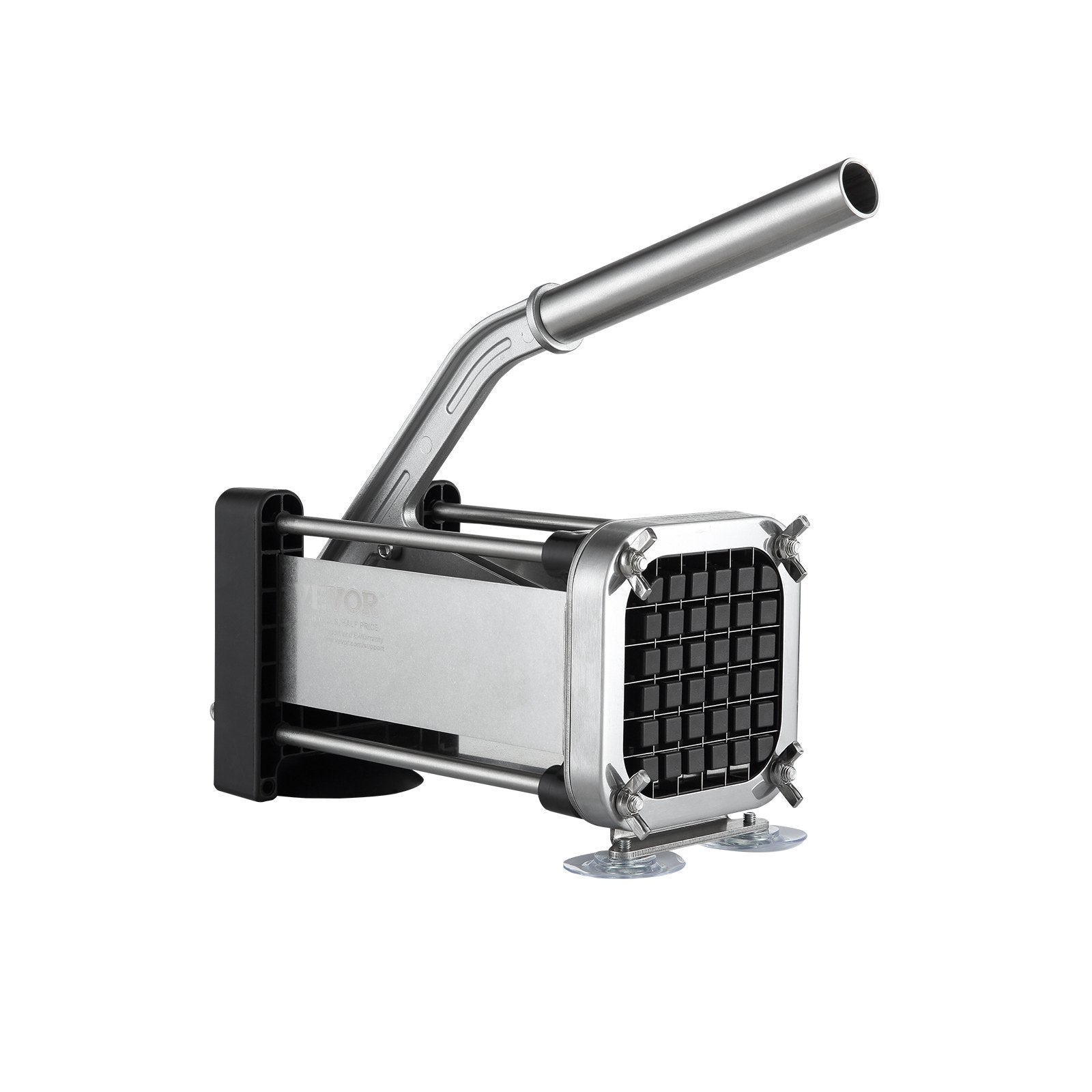 French Fry Cutter, Potato Slicer with 1/2-Inch and 3/8-Inch Stainless Steel Blades, Manual Potato Cutter Chopper with Suction Cups, Great for Potato, French Fries, Cucumber, Vegetables, Carrot
