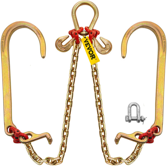 5/16in x 2ft Grade 80 V-Bridle Chain 9260lb TJ Hooks