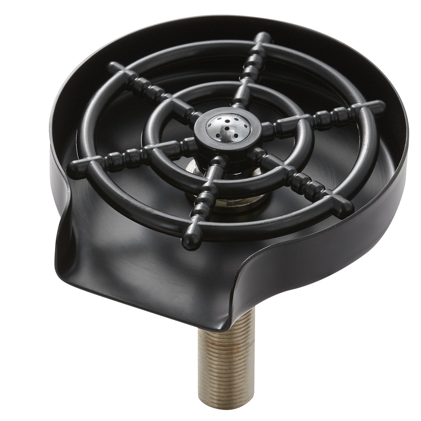 Glass Rinser 10-Hole 360 Rotating Stainless Steel Washer ABS Cup Holder