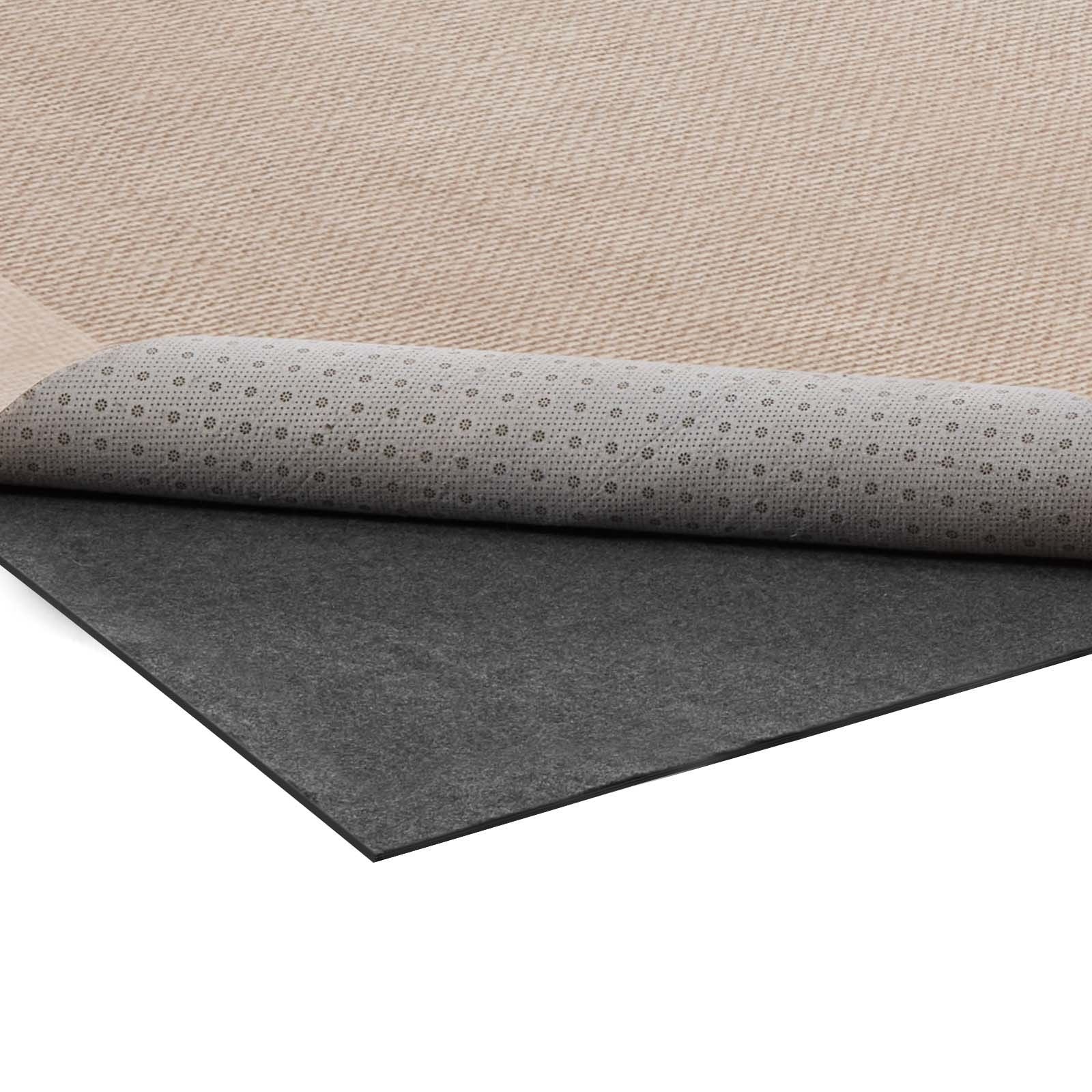 Rug Pad 0.91 x 1.52 m, Non-slip Carpet Area Pad, Rug Mat Padding with Dual Surface Felt Cushion & Rubber Gripper, Hardwood Floor Protection for All Floors, Finishes, Keeps Carpets in Place