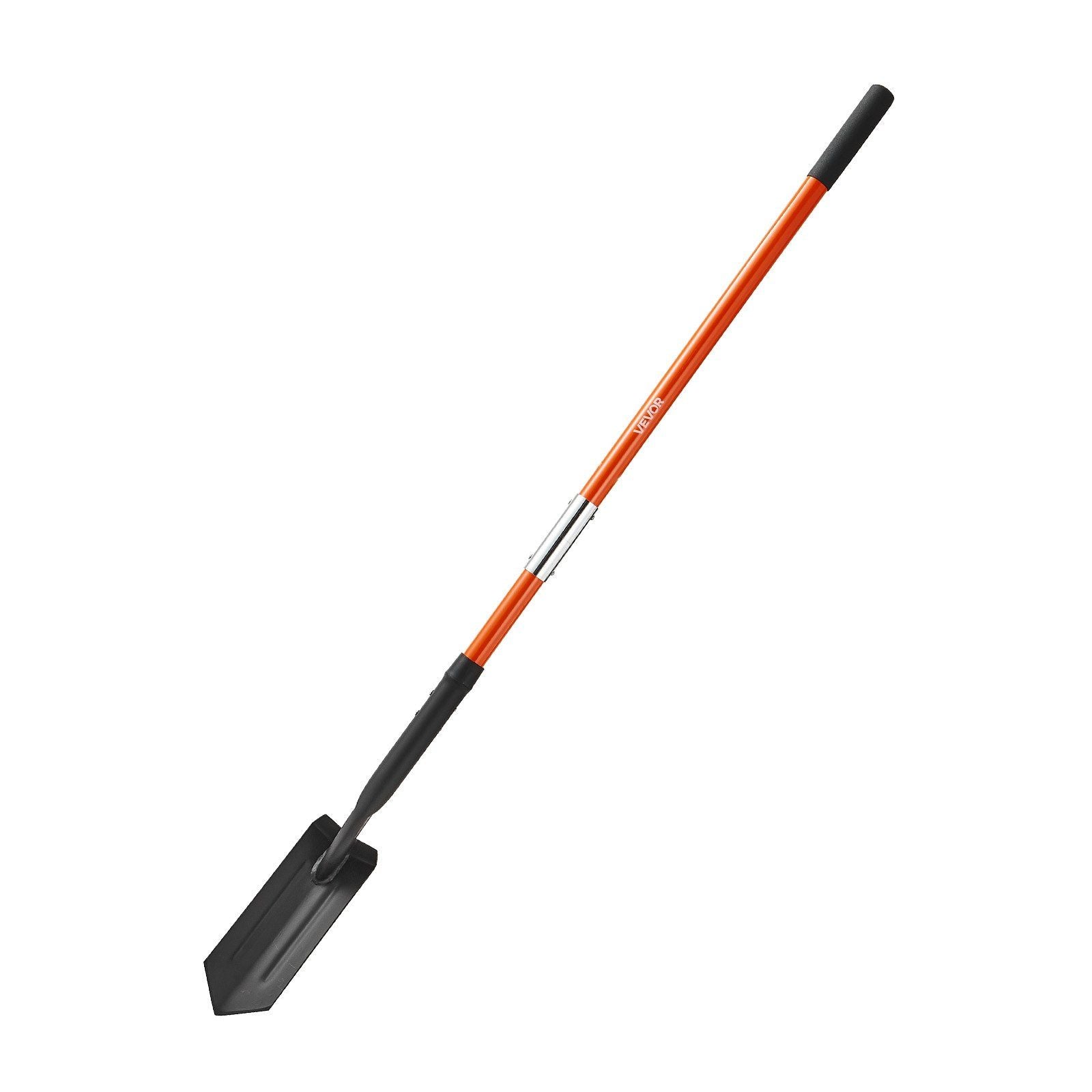 Trench Shovel, 10.4 cm Blade Heavy-Duty Trenching Shovel, Narrow Spade Trench Digger with Fiberglass Handle and Non-Slip Grip, for Gardening, Digging Holes, Trenching, and Planting, 142.5 cm