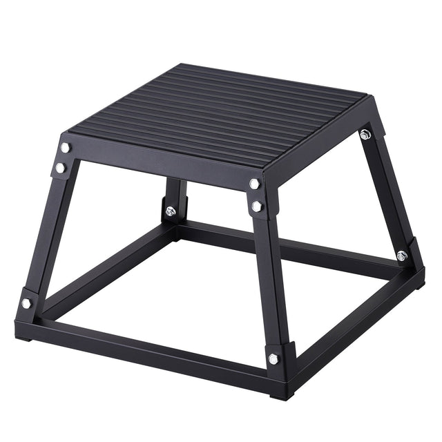 12in Steel Plyometric Jump Box Anti-Slip Black