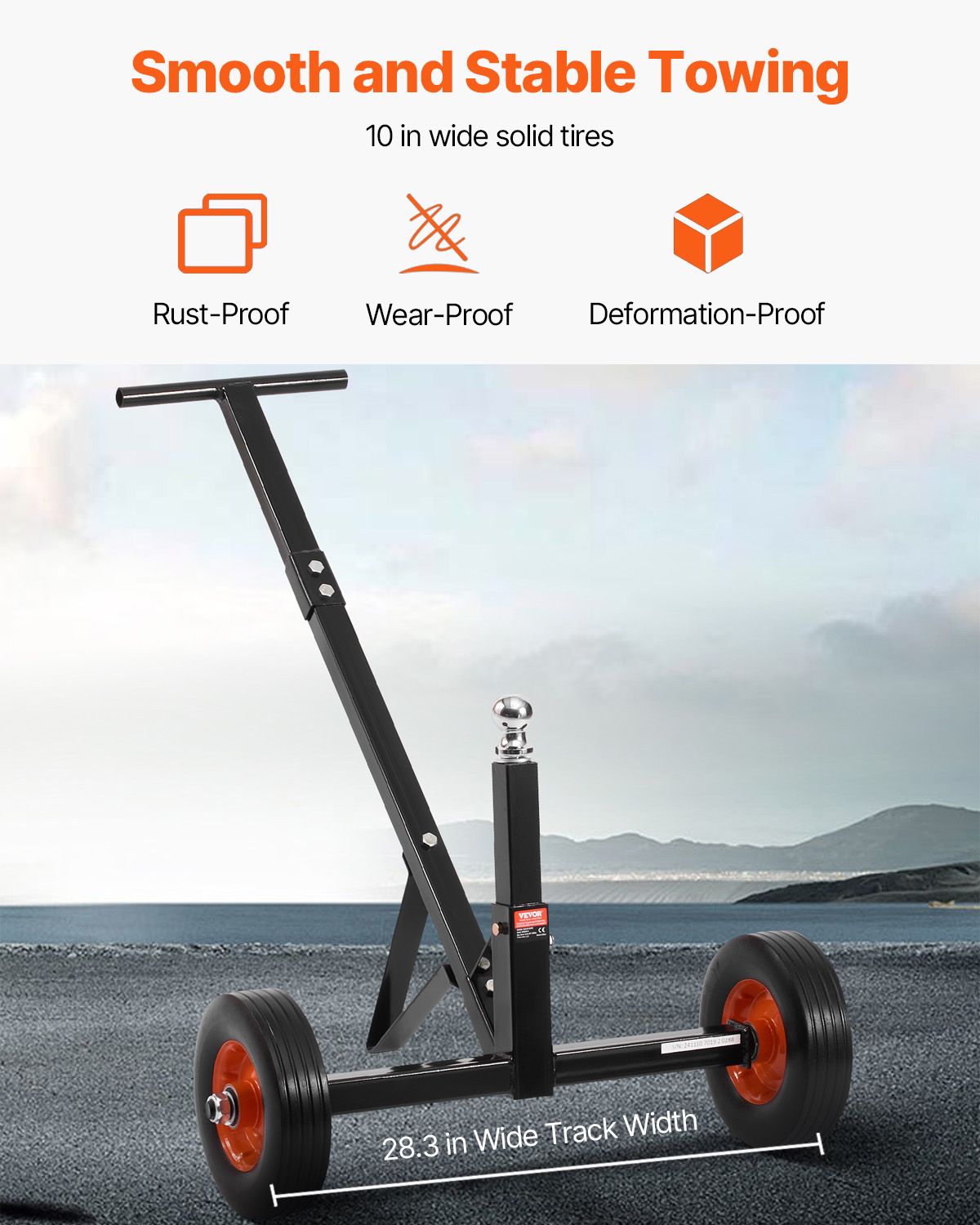 Trailer Dolly, 600lbs Tongue Weight Capacity, Carbon - V952-TYSDQYC600BHGRGNOV0