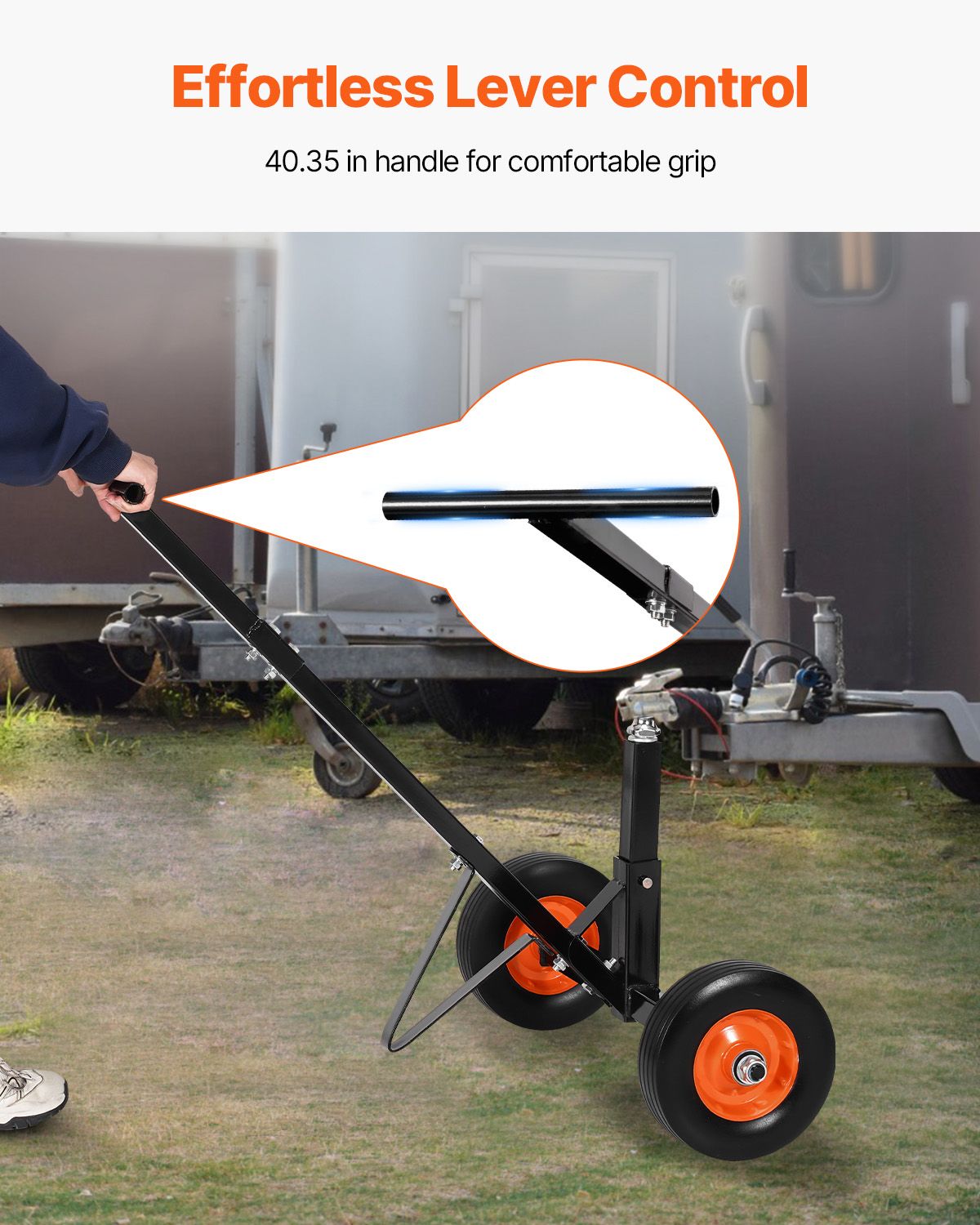 Trailer Dolly, 600lbs Tongue Weight Capacity, Carbon - V952-TYSDQYC600BHGRGNOV0