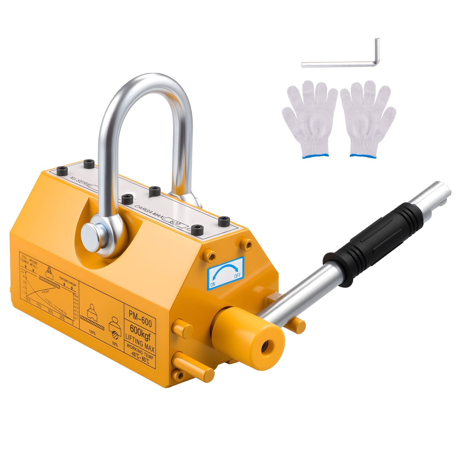 Permanent Magnetic Lifter, 600 kg Pulling Capacity - V952-UXYCXP1320LBKV1QU001V0