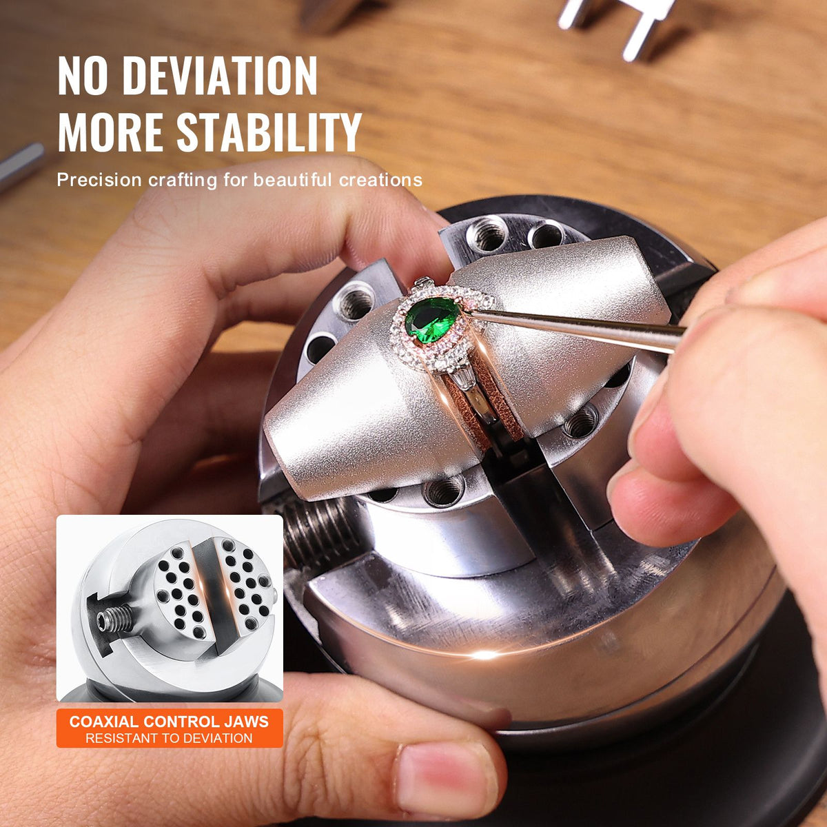 Ball Vise, 3" Engraving Setting Tool, 360° Rotation Engraving Block Vise, 30 PCS Attachment Jewelry Engraving Block Tools Standard Block for Gemstone Inlay and Small-Scale Engraving