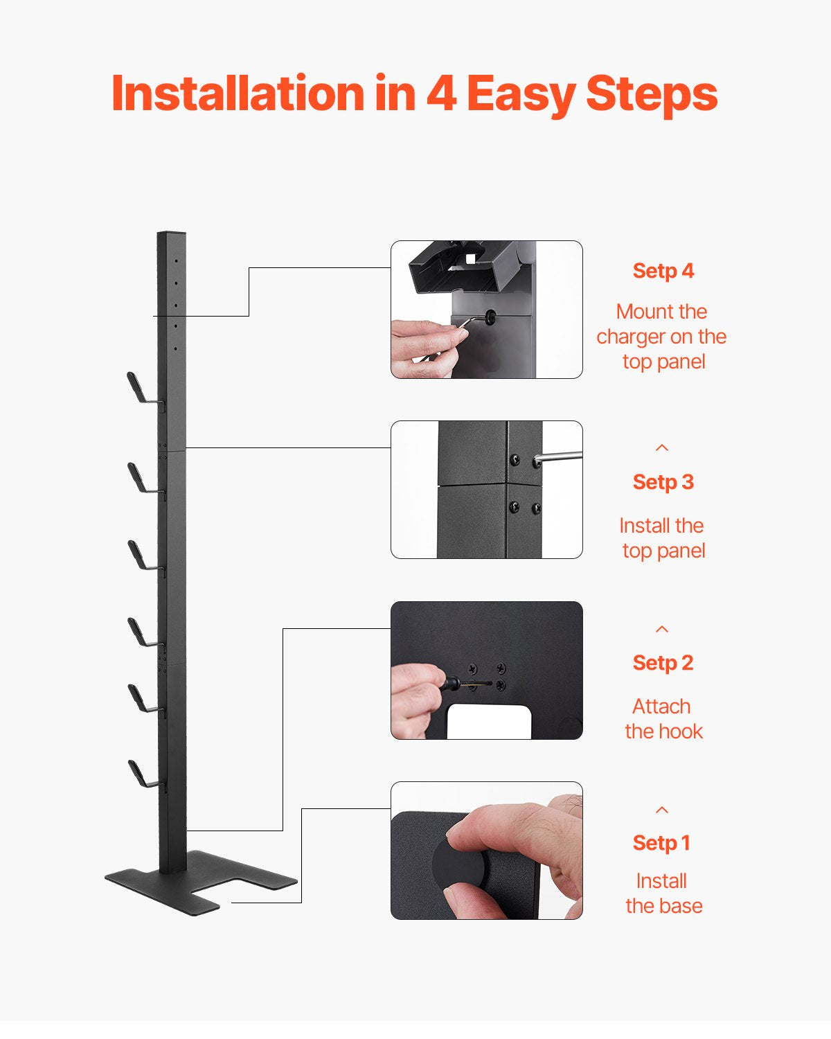 Vacuum Stand for Dyson Multi-Models Storage Bracket Holder with 6 Hooks
