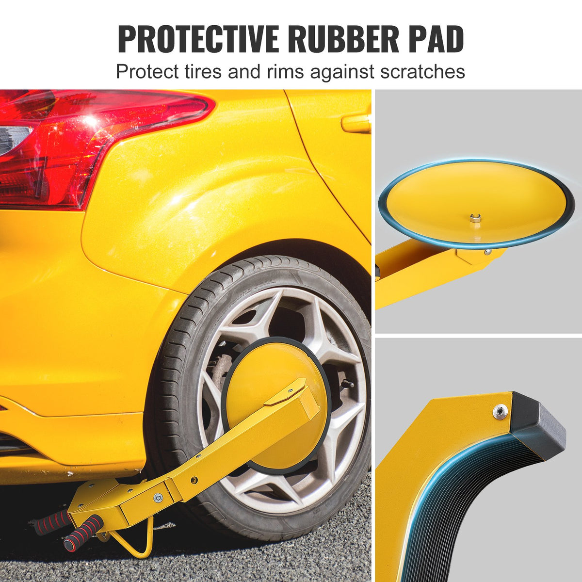Wheel Lock Clamp, 1 Pack Trailer Wheel Lock, Heavy-Duty Anti Theft Tire Lock, Adjustable Tire Boot Lock Tire Claw, Trailer Wheel Locks for RV Trailers, Cars, Trucks, SUVs