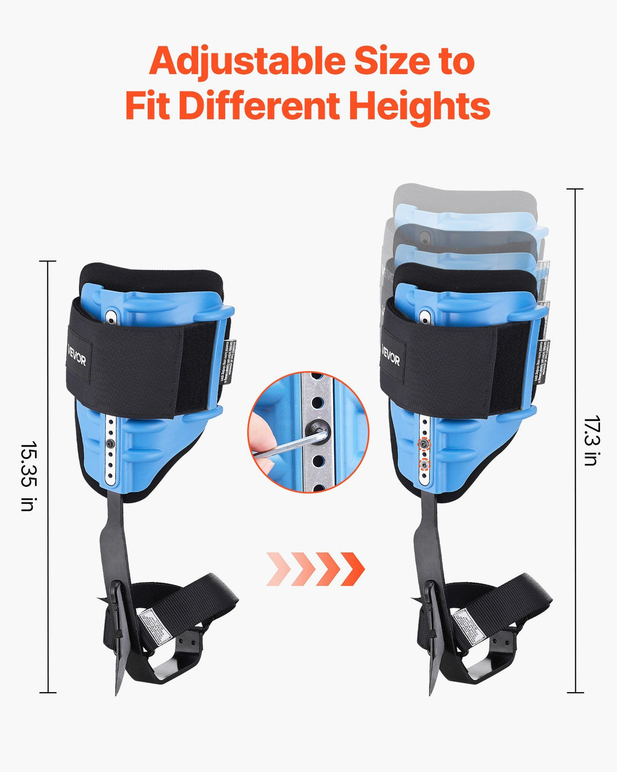 Tree Climbing Spikes, Height-Adjustable Tree Climbing Gear with Straps & Padding Cushion, 159 kg Load Capacity, Heavy Duty Steel Climb Spurs Arborist Equipment for Fruit Picking Hunting