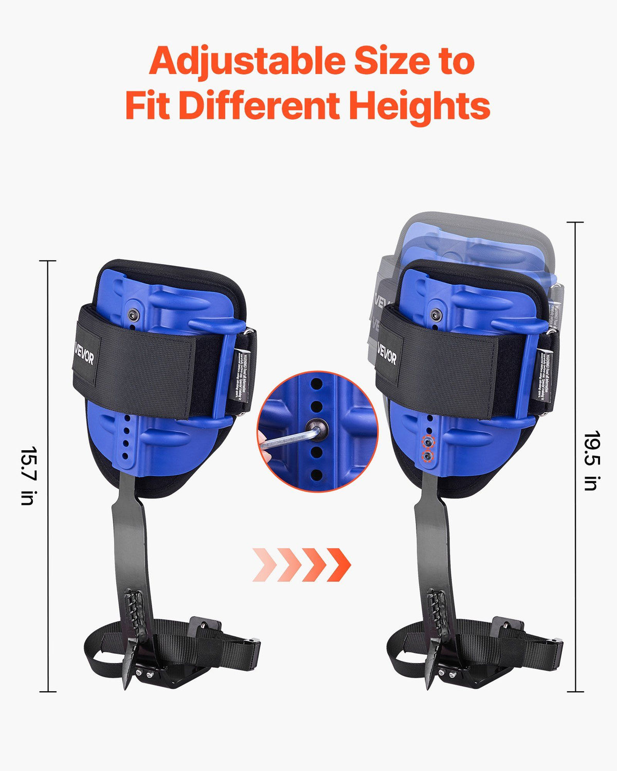 Tree Climbing Spikes Set, Height-Adjustable Tree Climbing Gear with Straps & Harness, 159 kg Load Capacity, Heavy Duty Steel Climb Spurs Arborist Equipment for Fruit Picking Hunting