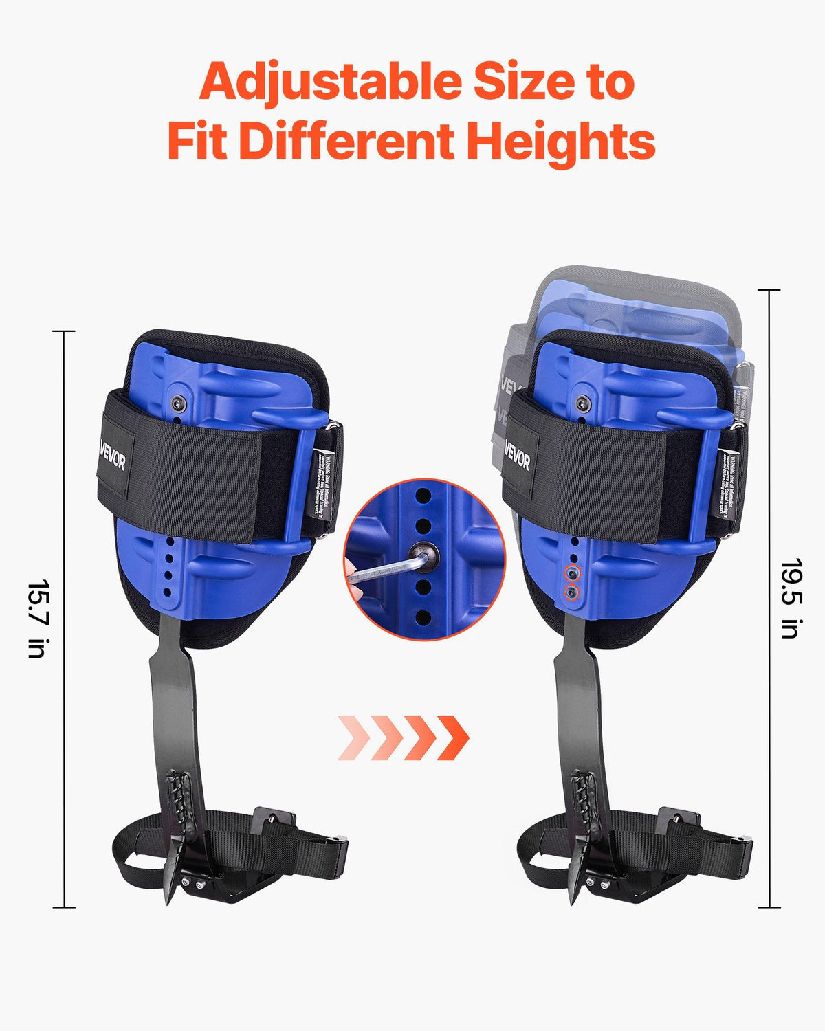 Tree Climbing Spikes Set, Height-Adjustable Tree Climbing Gear with Straps & Waist Harness, 159 kg Load Capacity, Heavy Duty Steel Climb Spurs Arborist Equipment for Fruit Picking Hunting