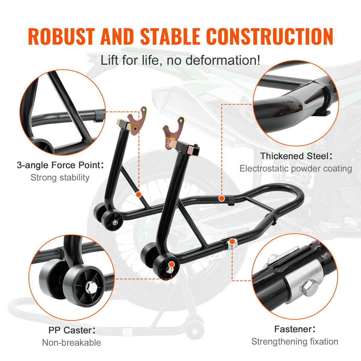 Motorcycle Bike Stand Rear 850 LBS Forklift Spoolift Paddock Swingarm Lift