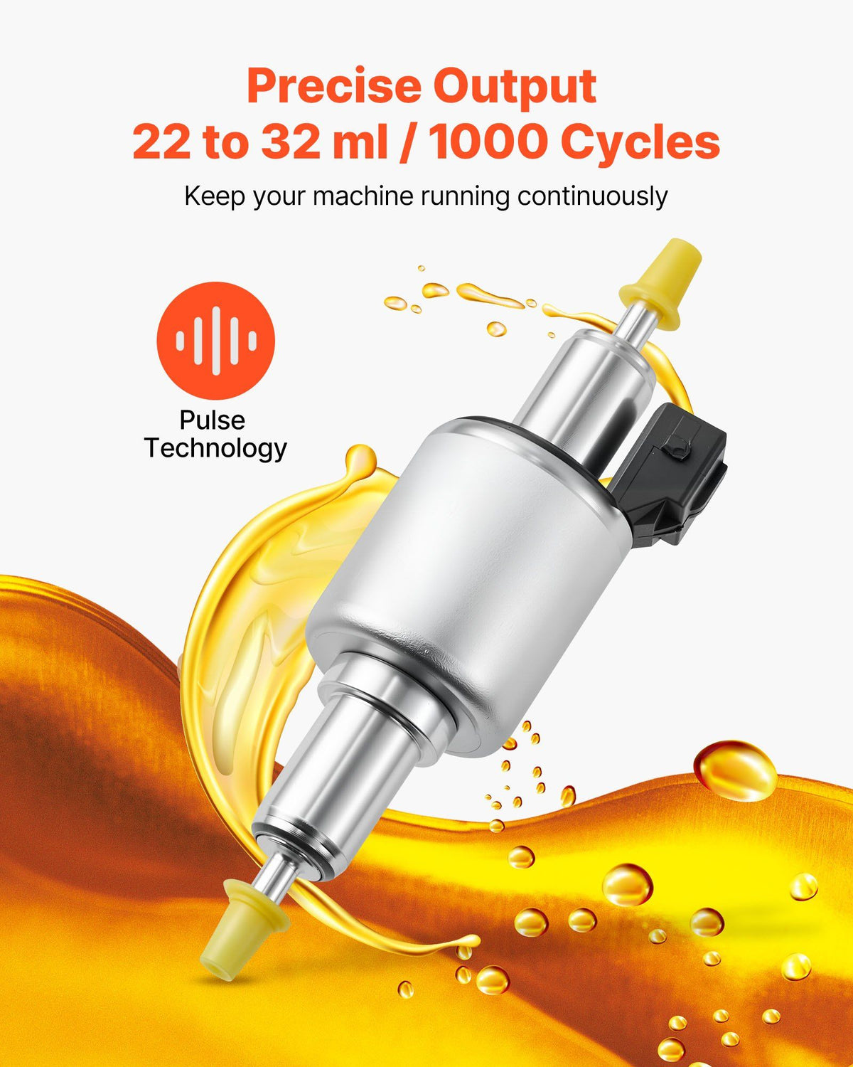 Diesel Heater Fuel Pump, 12/24V DC Car Air Heater Diesel Fuel Dosing Pump, 22 to 32ML Air Diesels Parking Heaters Pumps Fits for 2KW 5KW 8KW Diesels Heaters, Quiet Design, Pulse Technology