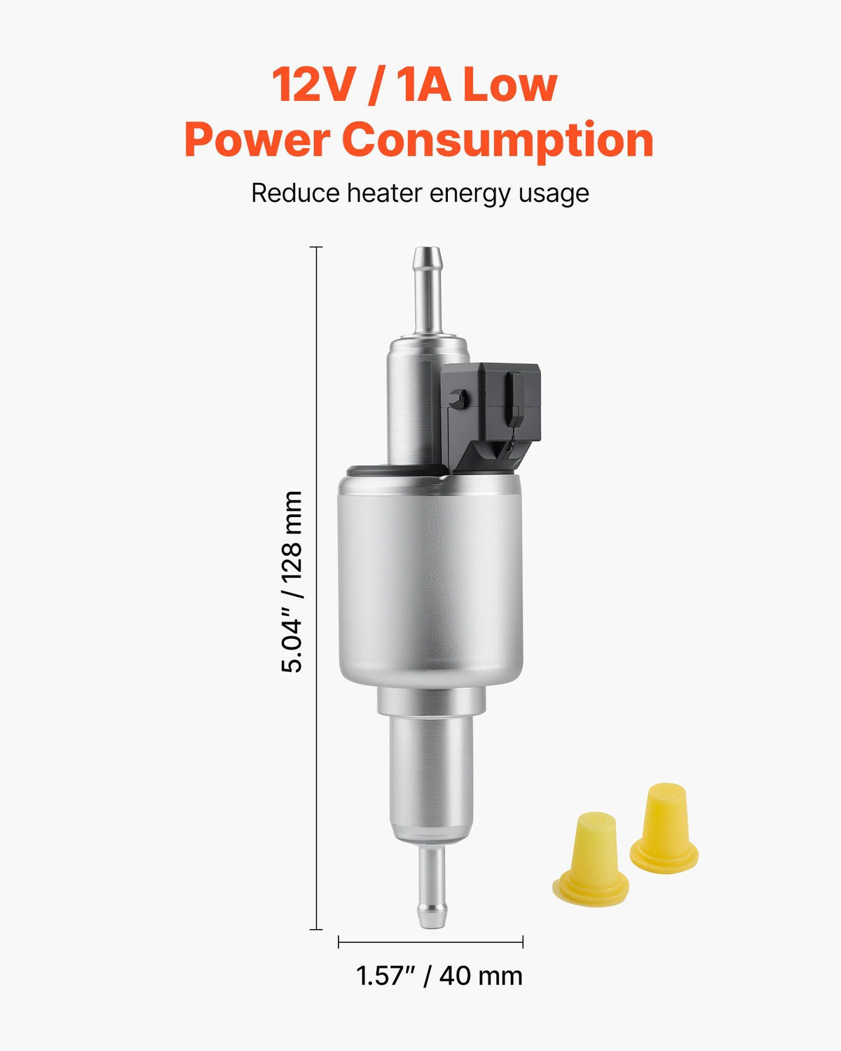 Diesel Heater Fuel Pump, 12/24V DC Car Air Heater Diesel Fuel Dosing Pump, 22 to 32ML Air Diesels Parking Heaters Pumps Fits for 2KW 5KW 8KW Diesels Heaters, Quiet Design, Pulse Technology