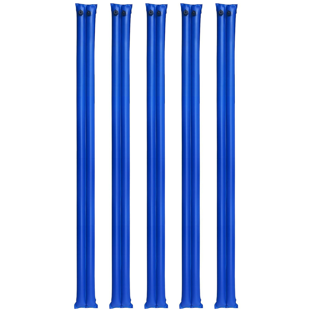 Pool Cover Water Bags, 5 Packs 2560 mm, Double Chamber Pool Cover Water Tubes, 0.4mm Thick PVC Bags Weights with Leakproof Screw Cap, for Inground Swimming-Pool Covers Winter Closing, Blue