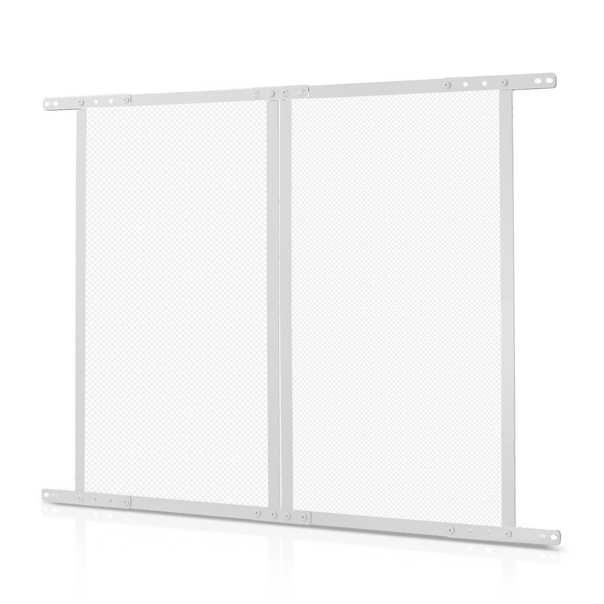 RV Screen Door Protector, 660.4 x 609.6 mm Door Grille, Easy to Install and Disassemble, Reinforced Breathable Protective Mesh, Aluminum Alloy Camper RV Entry Protector for Pet Protection, White