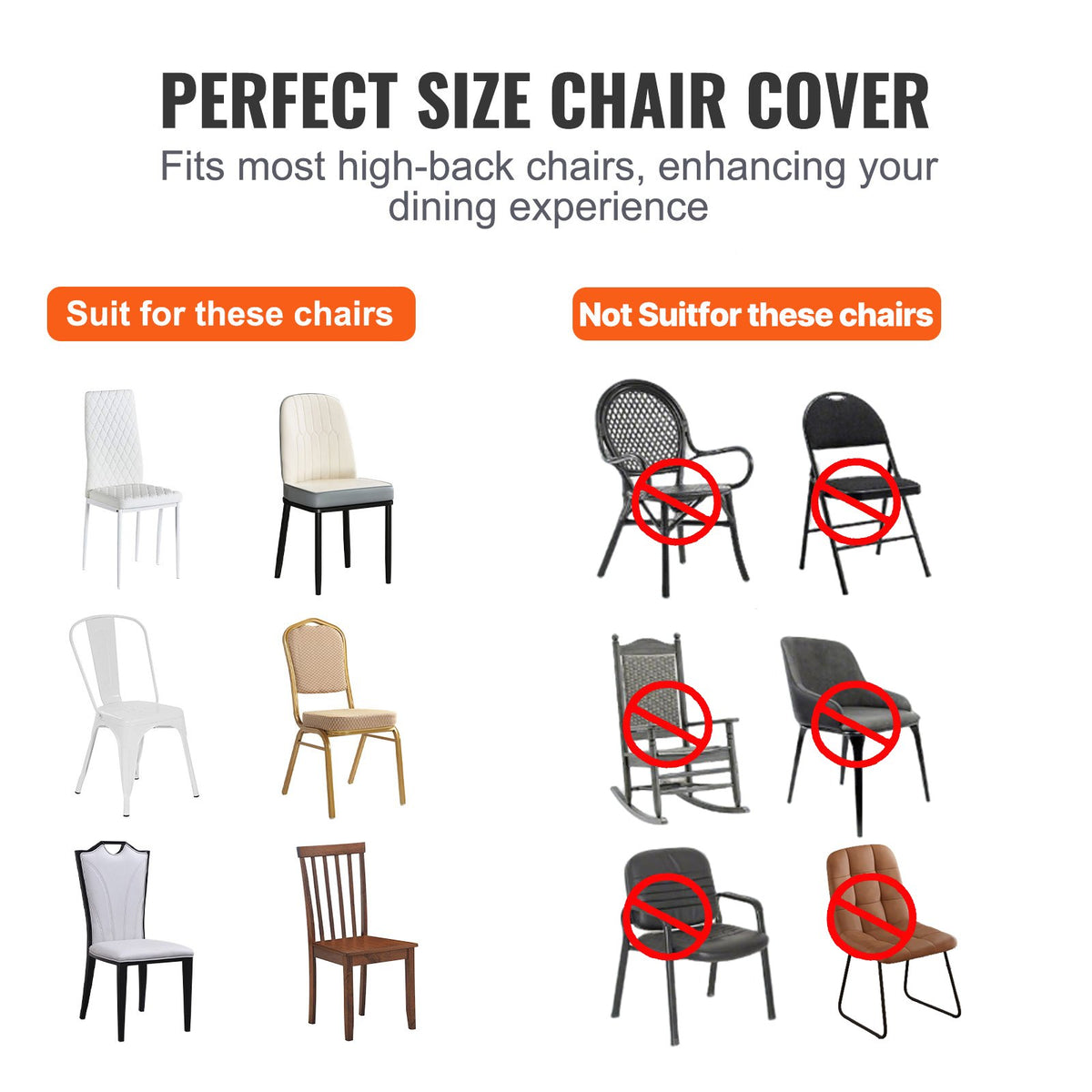 Stretch Spandex Folding Chair Covers, Universal Fitted Chair Cover, Removable Washable Protective Slipcovers, for Wedding, Holiday, Banquet, Party, Celebration, Dining (50PCS Black)