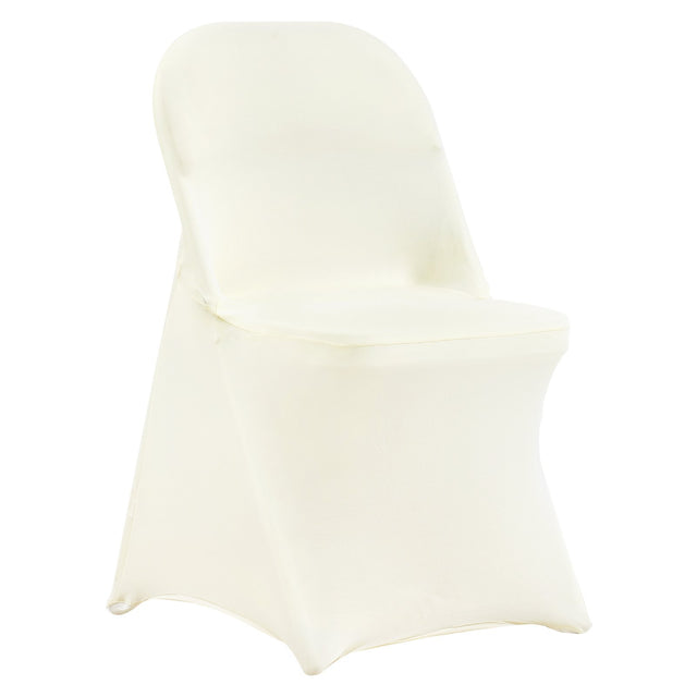 30-Pack Ivory White Stretch Spandex Chair Covers Washable
