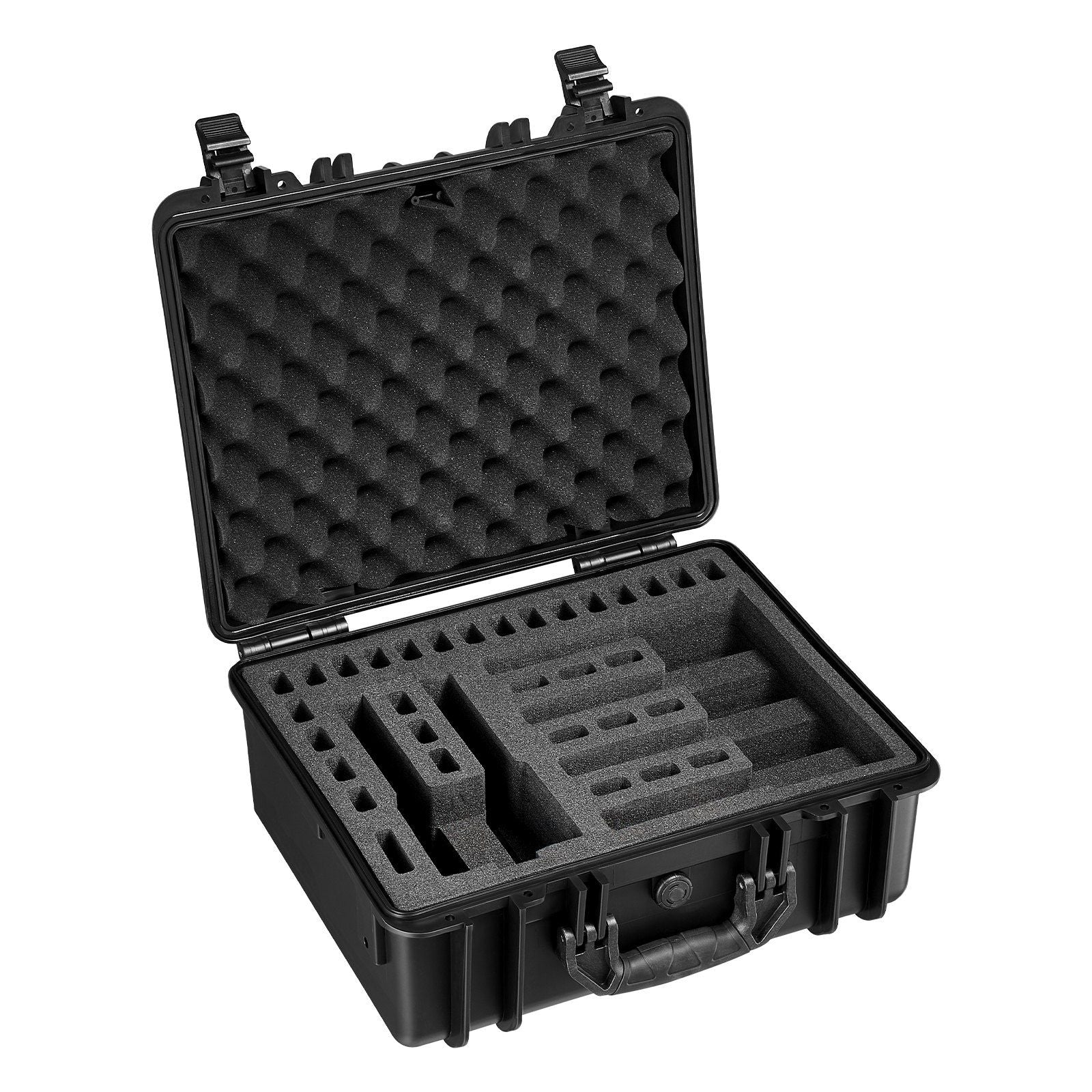 Hard Pistol Case, Heavy Duty Hard Gun Case with XPE Foam Interior, Waterproof Pistol Storage Box with Customizable Lining & Handle for Gun, Lenses, Camera, Gear, TSA Compliant, 475x415x215 mm