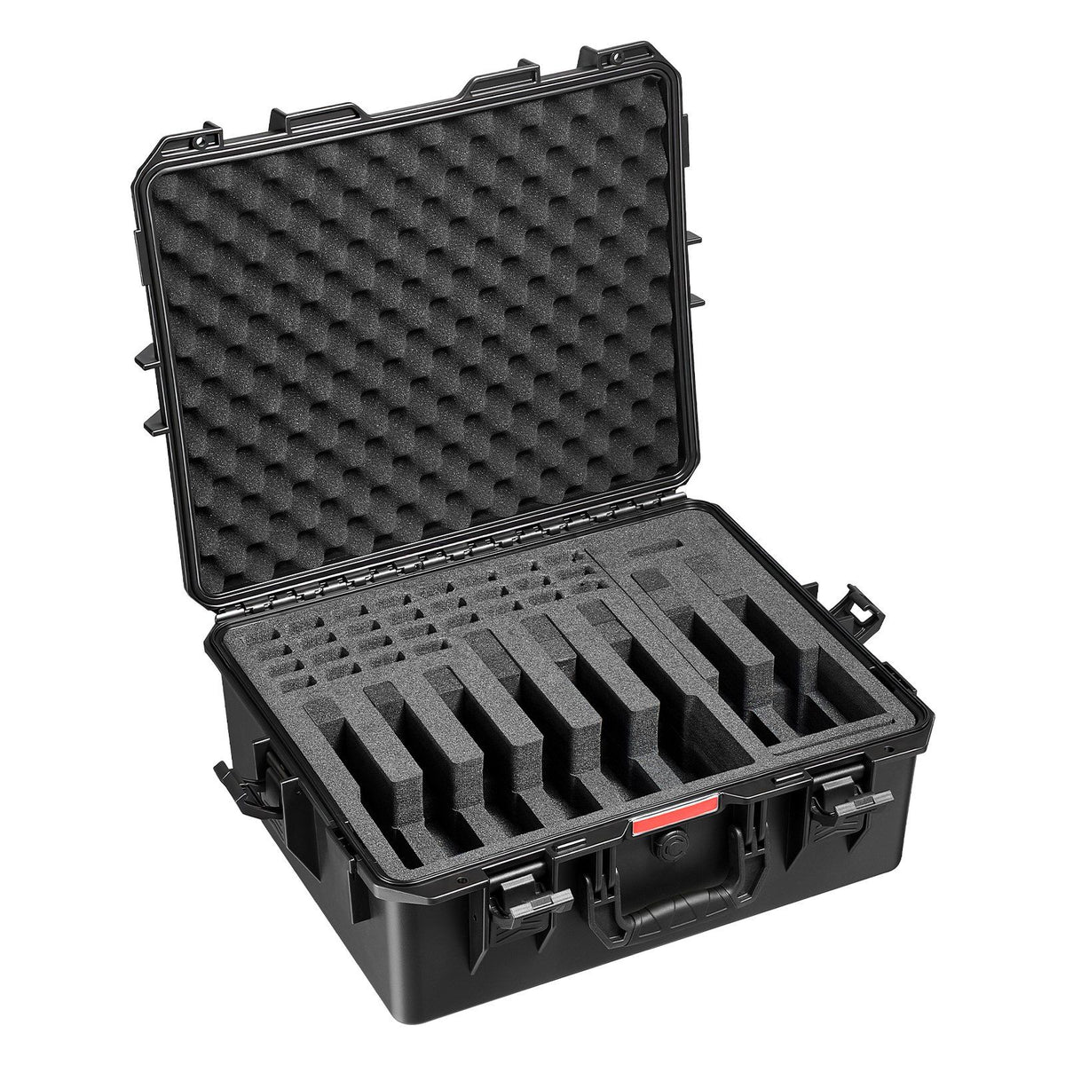 Hard Pistol Case, Heavy Duty Hard Gun Case with XPE Foam Lining, Waterproof Pistol Storage Box with Customizable Interior & Handle for Gun, Lenses, Camera, Gear, TSA Compliant, 556x455x225 mm