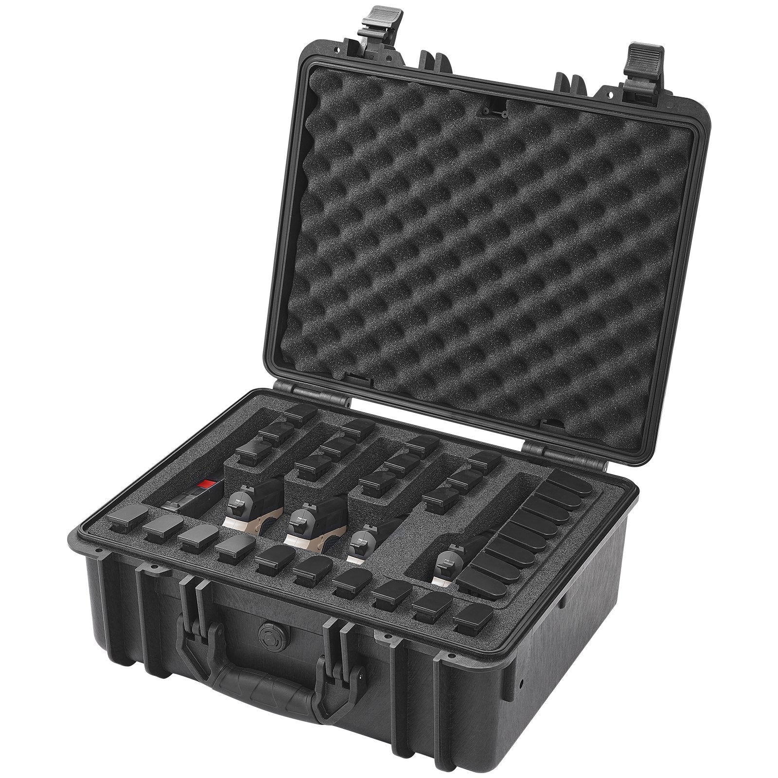 Hard Pistol Cases with Pre-cut Lining Lockable Pistol Case for 5 Pistol