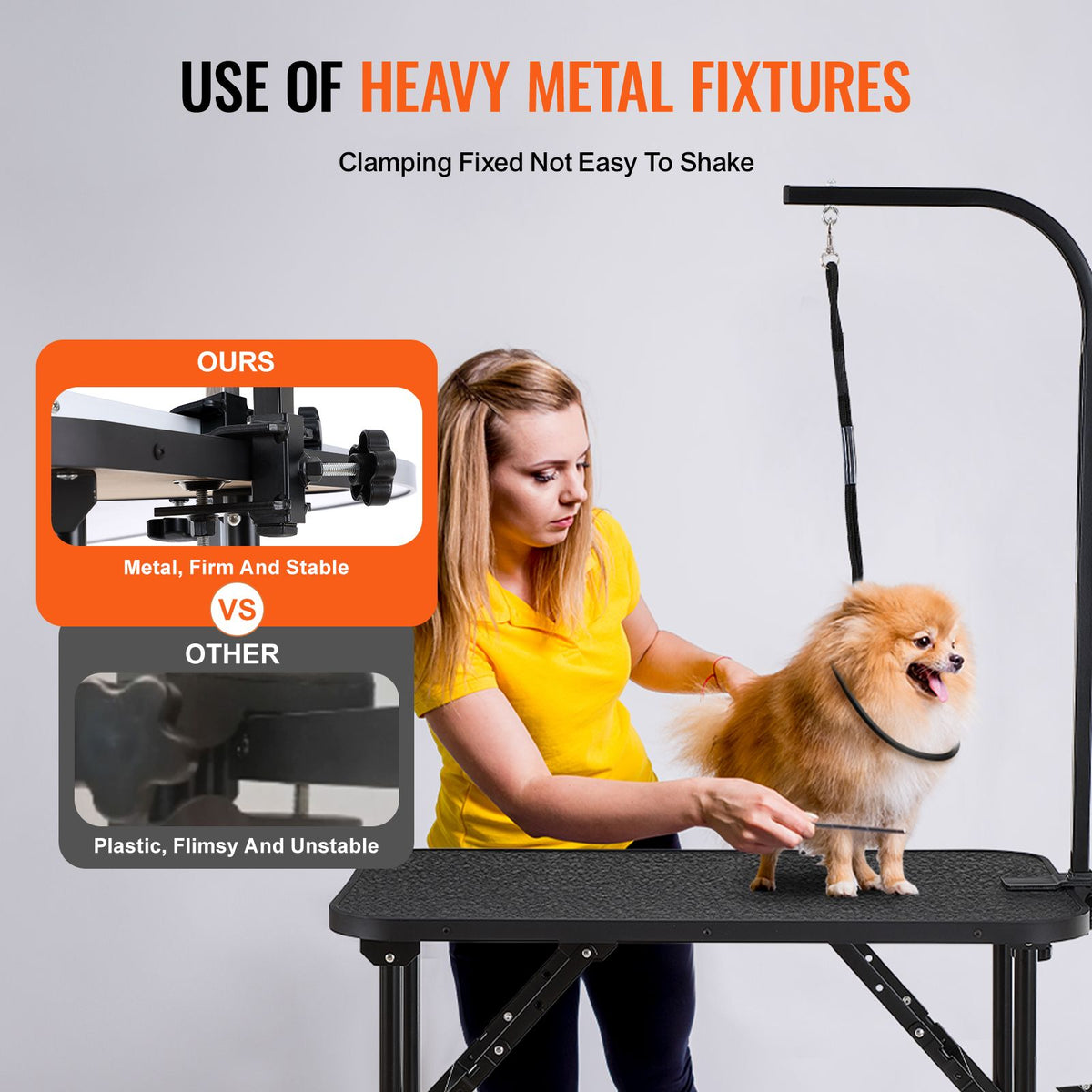 Pet Grooming Table Arm with Clamp, 808 x 460 mm Dog G - V952-ZDMRZ32INCH0M0K0IV0