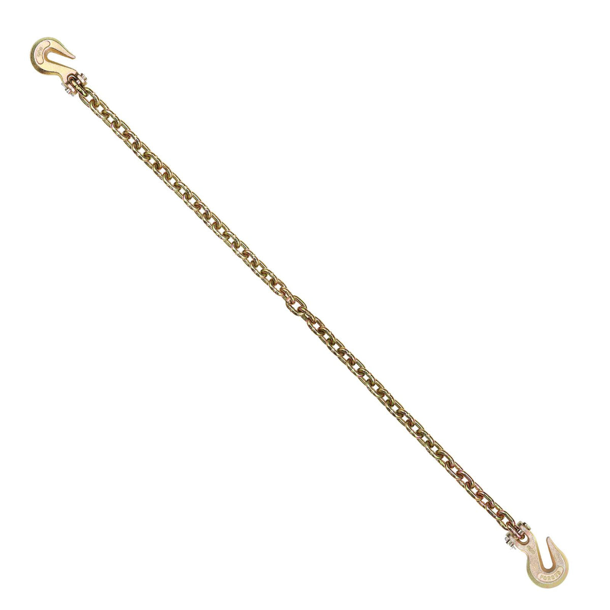 G80 Transport Binder Chain, 10 mm x 316 cm Tow Chain with Clevis Grab Hooks, 3.22T Safe Working Load, Heavy Duty Trailer Logging Chain for Transporting Towing Truck Tie Down Binding Equipment
