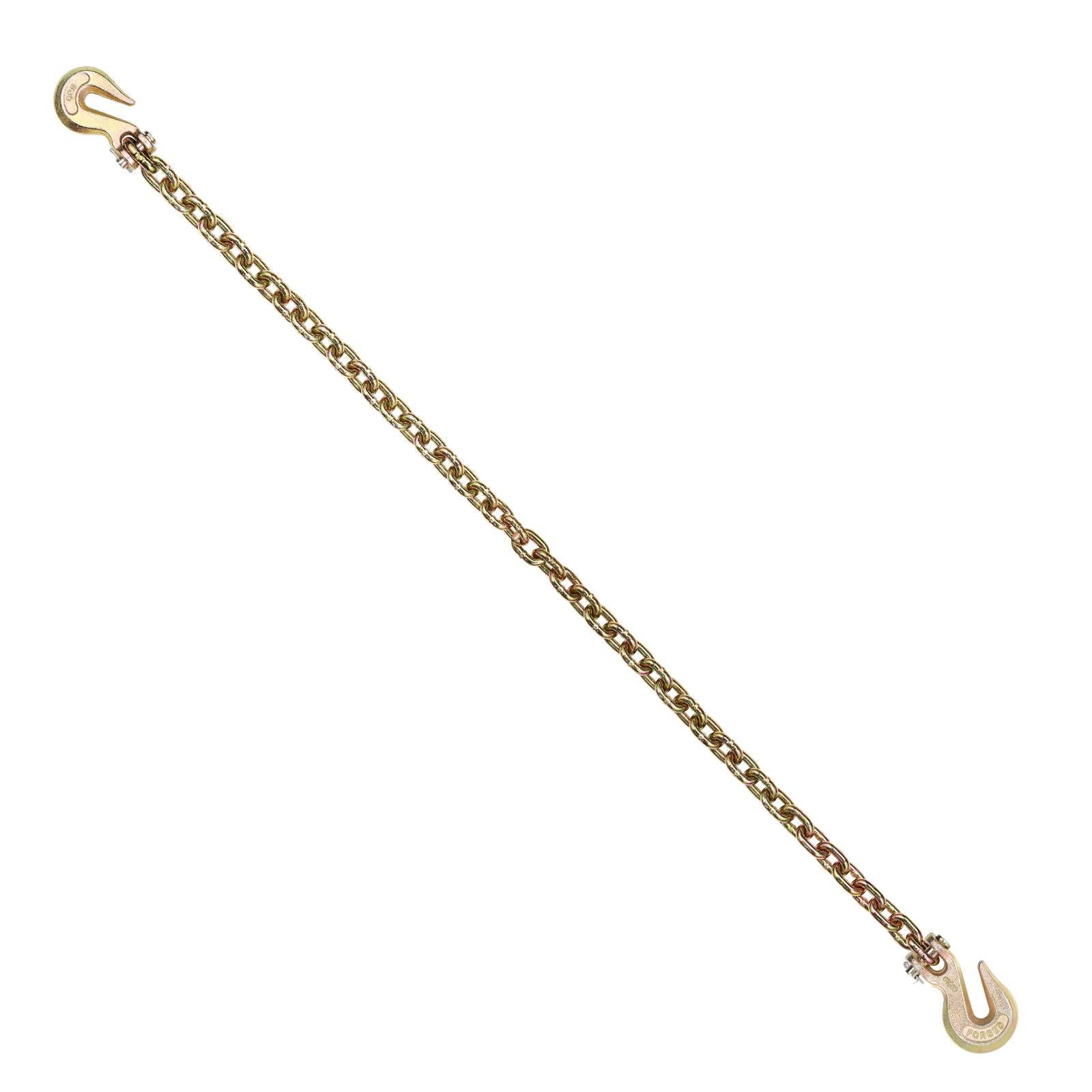 G80 Transport Binder Chain, 10 mm x 316 cm Tow Chain with Clevis Grab Hooks, 3.22T Safe Working Load, Heavy Duty Trailer Logging Chain for Transporting Towing Truck Tie Down Binding Equipment