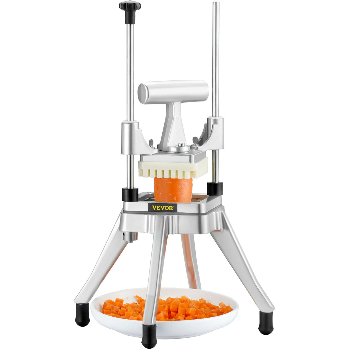 Commercial Vegetable Fruit Chopper 1/4" Blade Heavy Duty Professional Food Dicer Kattex French Fry Cutter Onion Slicer Stainless Steel for Tomato Peppers Potato Mushroom