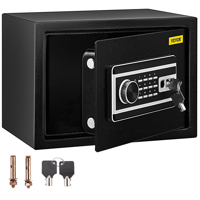 0.8 Cu Ft Fingerprint Safe Box Q235 Steel Digital Keypad 2 Keys