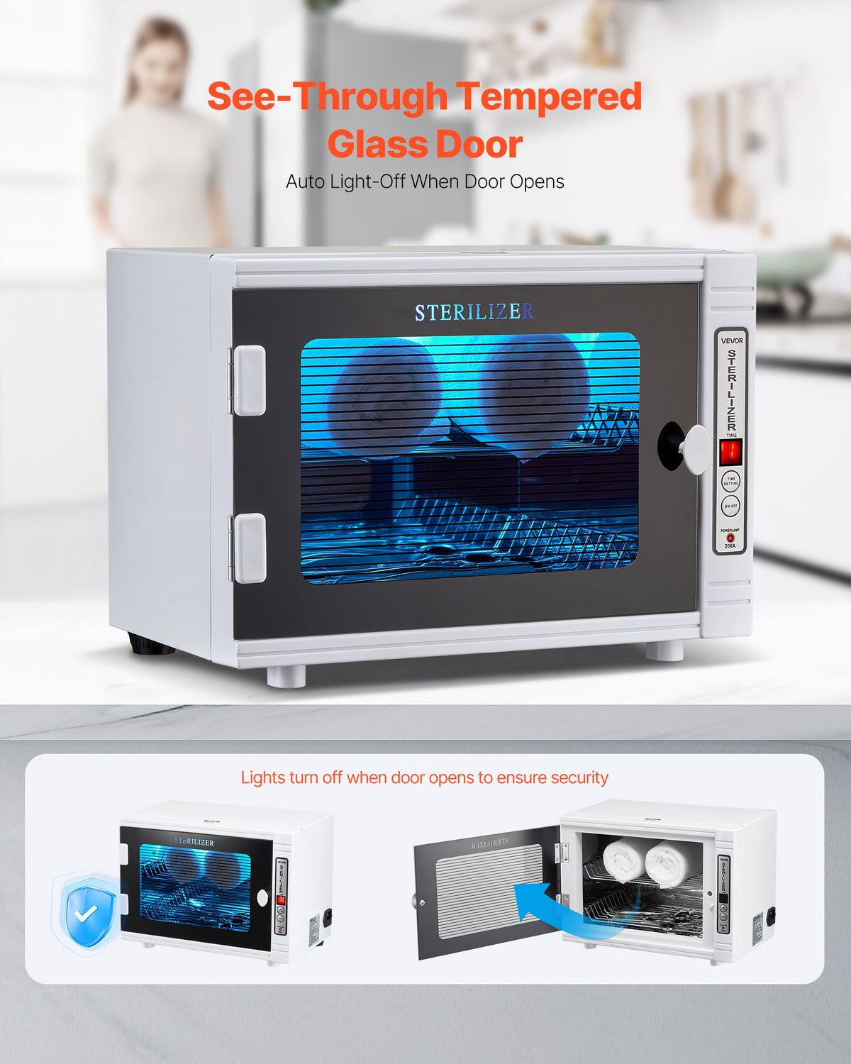 Nail Tool Cleaning Machine 12L Large Capacity Tool Cabinet Cleaner Box